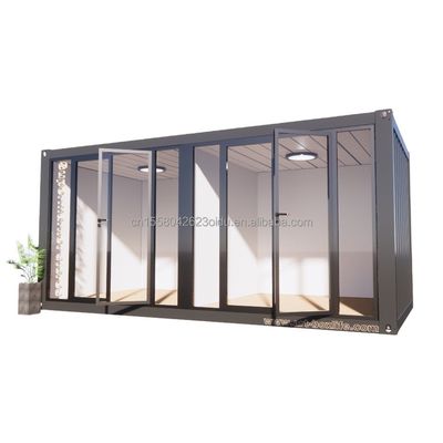 Boutique mobile Maison moderne 20 pieds conteneur en acier préfabriqué magasin de vêtements Kiosque avec fenêtres en alliage d'aluminium