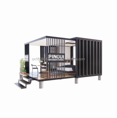 Produit fini Maison de conteneurs pop-up de 20 pieds avec couleur personnalisée et panneau sandwich ondulé de 50/75/100 mm