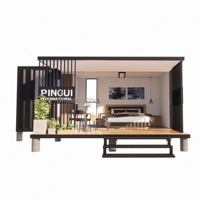 Produit fini Maison de conteneurs pop-up de 20 pieds avec couleur personnalisée et panneau sandwich ondulé de 50/75/100 mm