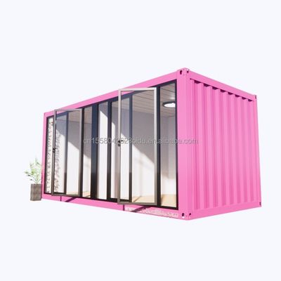 fenêtres en alliage d'aluminium et panneau sandwich ondulé de 50/75/100 mm 20 pieds conteneur préfabriqué magasin de vêtements magasin de conteneurs kiosque magasin mobile