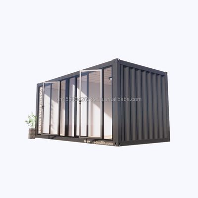 fenêtres en alliage d'aluminium et panneau sandwich ondulé de 50/75/100 mm 20 pieds conteneur préfabriqué magasin de vêtements magasin de conteneurs kiosque magasin mobile