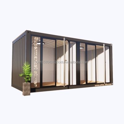 fenêtres en alliage d'aluminium et panneau sandwich ondulé de 50/75/100 mm 20 pieds conteneur préfabriqué magasin de vêtements magasin de conteneurs kiosque magasin mobile