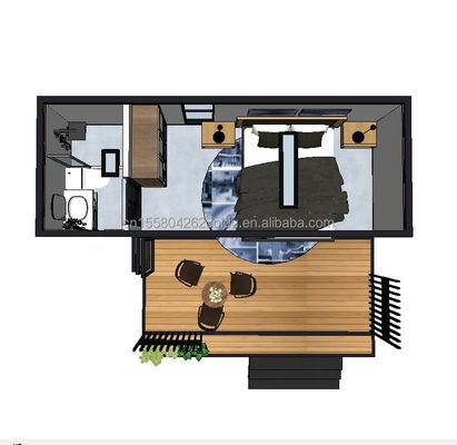Maison de conteneurs de 20 pieds Convient Conception finie pour la vie et l'expansion de chambres modernes