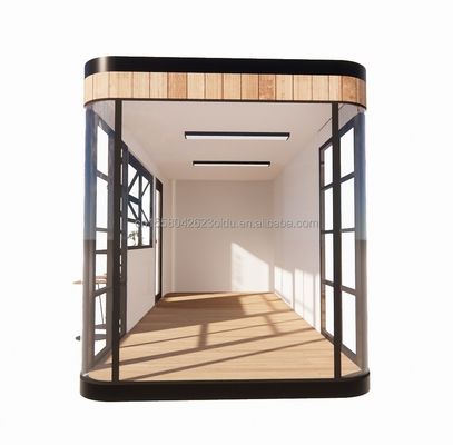 Tubes carrées en acier galvanisé Structure 20FT Contenant Bar à café Mobile Sunlight House Bar extérieur avec couleur personnalisée