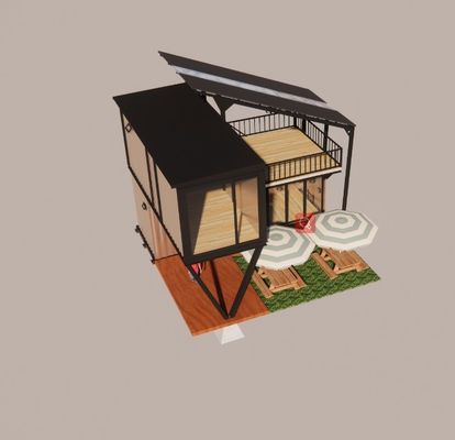 Acier galvanisé pliant 180g Conception de cadre Structure en acier Villa modulaire pour conteneur de luxe Maisons préfabriquées