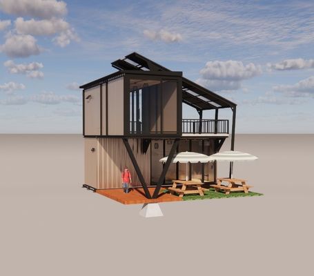 Acier galvanisé pliant 180g Conception de cadre Structure en acier Villa modulaire pour conteneur de luxe Maisons préfabriquées