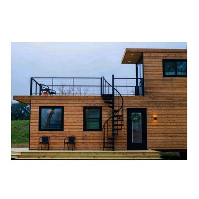 Maison de conteneurs mobiles à plancher en bois pour le transport et la charge 20'/40' Container Maison de conteneurs pliables modulaires préfabriqués