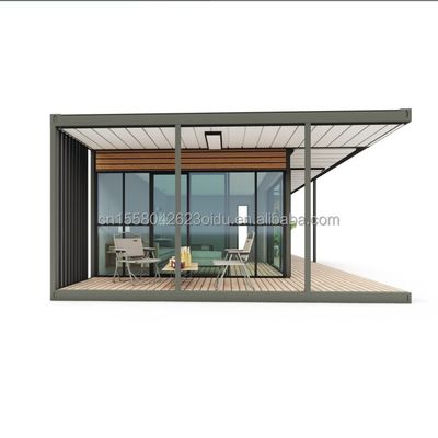 Résidence en conteneur en bois plastique de design moderne avec matériaux et structure préfabriquée