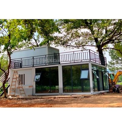 Maison de conteneurs préfabriqués en acier galvanisé pliable avec salle de bain et conception amovibles