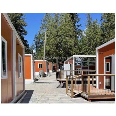Maison de conteneurs préfabriqués en acier galvanisé pliable avec salle de bain et conception amovibles
