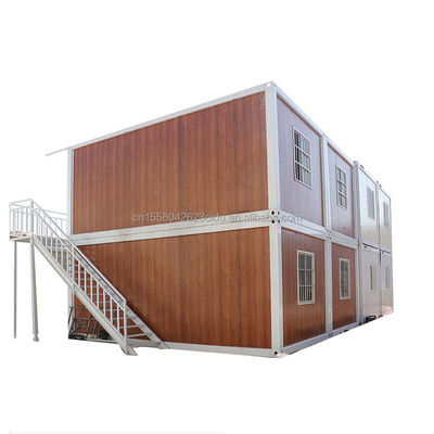 Maison de conteneurs préfabriqués en acier galvanisé pliable avec salle de bain et conception amovibles