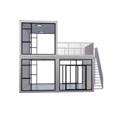 Temporaire Bureau Hôtel Boutique Maisons en bois avec 50/75/100mm Panneau sandwich ondulé Mur Conteneur d'assemblage rapide moderne de 20 pieds