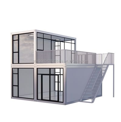 Temporaire Bureau Hôtel Boutique Maisons en bois avec 50/75/100mm Panneau sandwich ondulé Mur Conteneur d'assemblage rapide moderne de 20 pieds