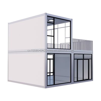 Temporaire Bureau Hôtel Boutique Maisons en bois avec 50/75/100mm Panneau sandwich ondulé Mur Conteneur d'assemblage rapide moderne de 20 pieds