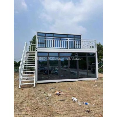 Temporaire Bureau Hôtel Boutique Maisons en bois avec 50/75/100mm Panneau sandwich ondulé Mur Conteneur d'assemblage rapide moderne de 20 pieds