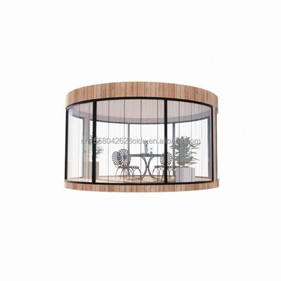 Tubes carrées en acier galvanisé EU Standard Maison en bois en verre Maison ensoleillée Maison préfabriquée Boutique mobile magasin pour jardin Café