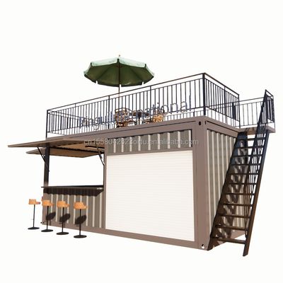 Container portable standard maison préfabriquée en acier bureau mobile 20ft porte-conteneur pliable élargi maison pour la salle d'activité