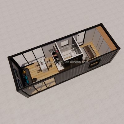 Paroi 50/75/100mm Panneau sandwich ondulé 20 pieds Beaux maisons en conteneurs préfabriqués avec acier galvanisé