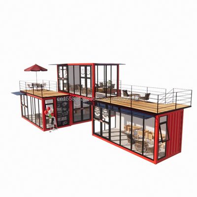 50/75/100mm Wave Sandwich Panel Wall Modulaire Magasin mobile pour conteneur Dessert Boutique de rue Prefab Café Kiosque Booth Design