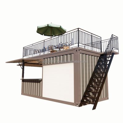 Container portable standard maison préfabriquée en acier bureau mobile 20ft porte-conteneur pliable élargi maison pour la salle d'activité