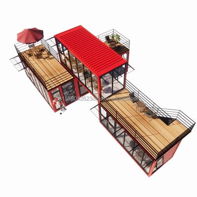50/75/100mm Wave Sandwich Panel Wall Modulaire Magasin mobile pour conteneur Dessert Boutique de rue Prefab Café Kiosque Booth Design