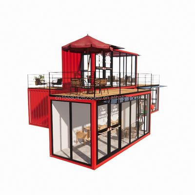 50/75/100mm Wave Sandwich Panel Wall Modulaire Magasin mobile pour conteneur Dessert Boutique de rue Prefab Café Kiosque Booth Design