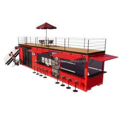 Boutique 20ft 40ft Container Boutique Expansion Booth Concevoir votre propre café en plein air avec fenêtres en alliage d'aluminium