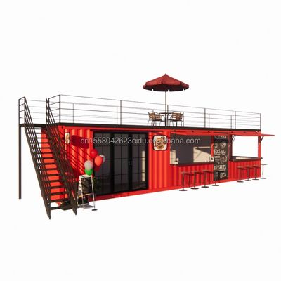 Boutique 20ft 40ft Container Boutique Expansion Booth Concevoir votre propre café en plein air avec fenêtres en alliage d'aluminium