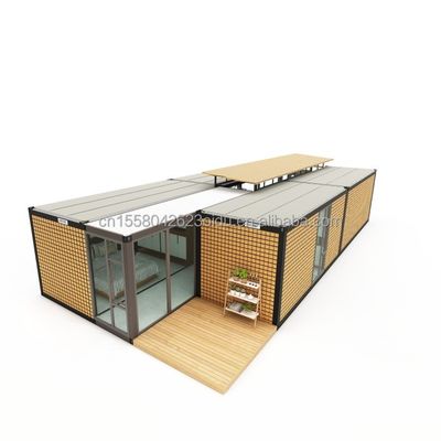 Cadre en acier galvanisé en acier pliant 180g 20ft 40ft maison préfabriquée avec conception de conteneur moderne et ondes panneaux sandwich murs