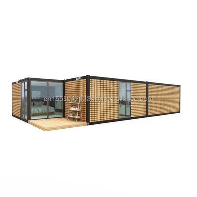 Cadre en acier galvanisé en acier pliant 180g 20ft 40ft maison préfabriquée avec conception de conteneur moderne et ondes panneaux sandwich murs