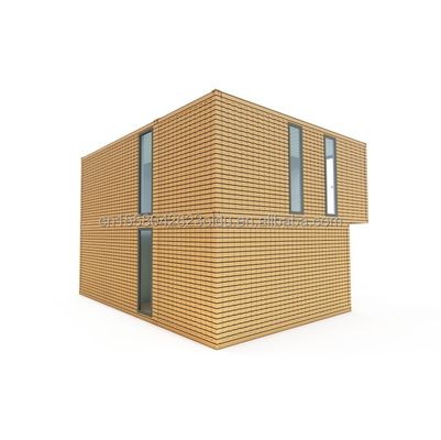 Maison de conteneurs miniature en bois plat de design moderne avec 50/75/100 mm de panneau sandwich ondulé et plusieurs options d'utilisation
