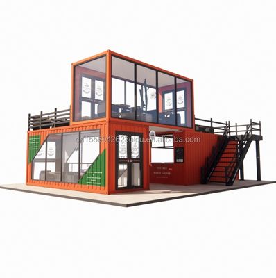 20 pieds préfabriqué personnalisé Mobile Café Container Bar avec couleur personnalisée et l'acier galvanisé de pliage