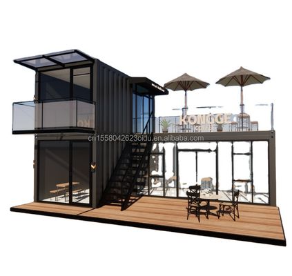 Container de pliage en acier galvanisé magasin de café maison préfabriquée de 40 pieds