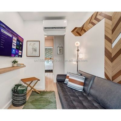 50/75/100mm Panneau sandwich ondulé Mural Container en acier préfabriqué Maison pour hôtel 20 pieds en bois appartement familial préfabriqué