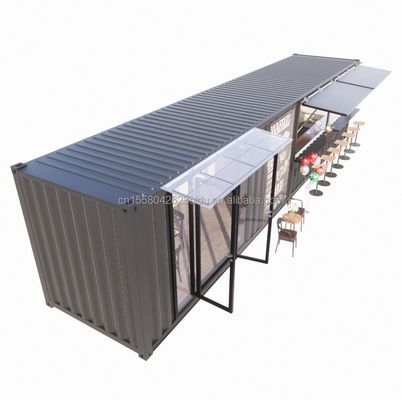Tubes carrées en acier galvanisé Structure principale 20ft-40ft Container modulaire personnalisé Café Food Stall avec design moderne
