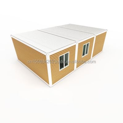 Maison pliable en acier galvanisé 180g 40ft 20ft avec cadre préfabriqué et en acier