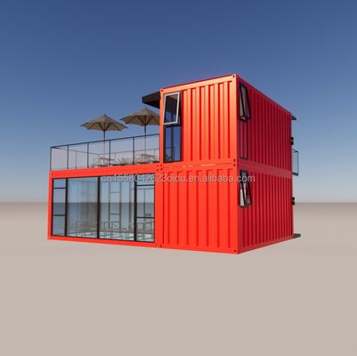 Pingui personnalisé 20ft/40ft tubes d'acier galvanisé carré conteneur d'expédition café conteneur portable restaurant pour magasin