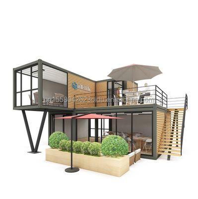 Structure des tubes carrés en acier galvanisé Barre de conteneur d'expédition avec fenêtre fenêtres en alliage d'aluminium