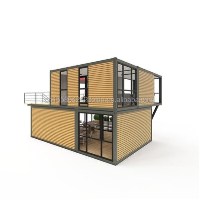 Structure des tubes carrés en acier galvanisé Barre de conteneur d'expédition avec fenêtre fenêtres en alliage d'aluminium