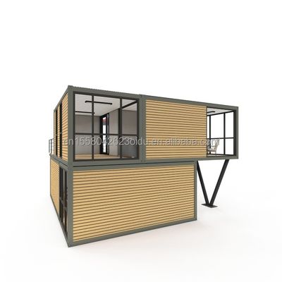 Structure des tubes carrés en acier galvanisé Barre de conteneur d'expédition avec fenêtre fenêtres en alliage d'aluminium