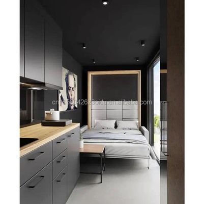 Tubes carrées en acier galvanisé Structure principale maisons préfabriquées de 20 pieds conteneur moderne portable appartement pour hôtel