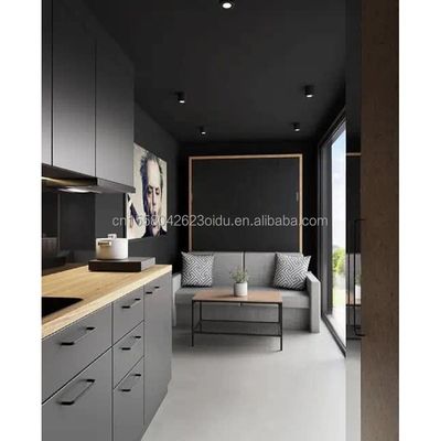 Tubes carrées en acier galvanisé Structure principale maisons préfabriquées de 20 pieds conteneur moderne portable appartement pour hôtel