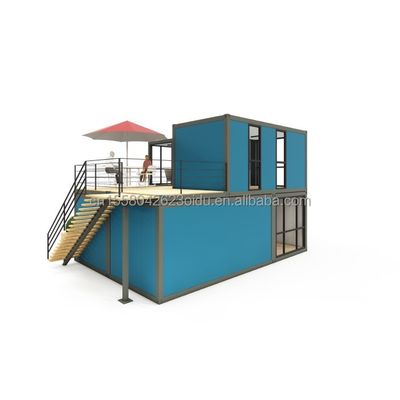 Bâtiments modulaires en acier Hôtels Container maisons préfabriquées mobiles 40ft Expédition Container de restauration rapide Restaurant Café Café et bar