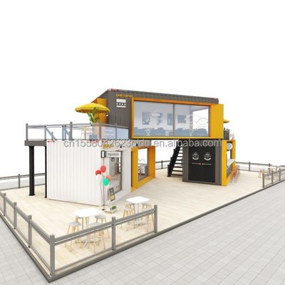 Alliage d'aluminium fenêtres 20 pieds 40 pieds préfabriqué mobile Bar de livraison cafés restaurant conteneur maison modulaire maison