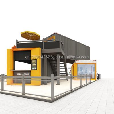 Alliage d'aluminium fenêtres 20 pieds 40 pieds préfabriqué mobile Bar de livraison cafés restaurant conteneur maison modulaire maison