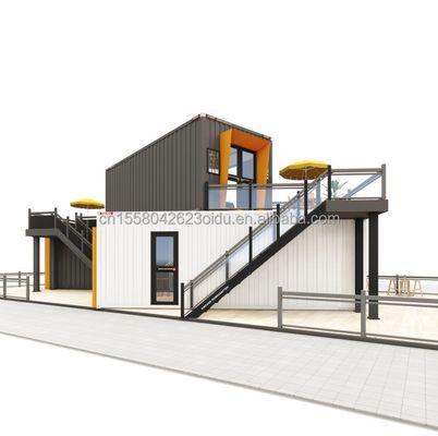 Container Bar Restaurant Modifié Café avec bâtiment en acier et panneau de sandwich ondulé de 50/75/100 mm