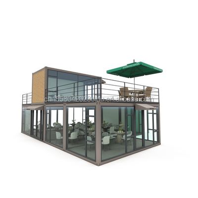 Tubes carrées en acier galvanisé Structure principale Maison de villa préfabriquée Conteneur modulaire moderne Luxe Trois chambres
