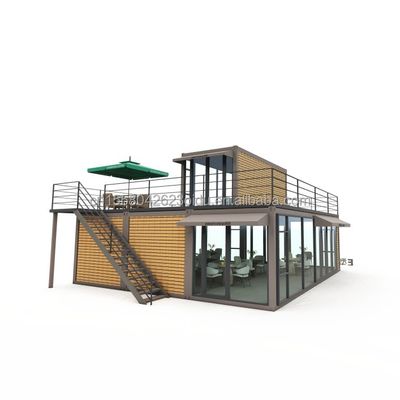 Tubes carrées en acier galvanisé Structure principale Maison de villa préfabriquée Conteneur modulaire moderne Luxe Trois chambres