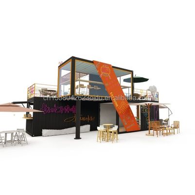 Container d'expédition préfabriqué modifié de 20 pieds 40 pieds Pop Up Café Restaurant Container mobile Bar pour conception modifiée