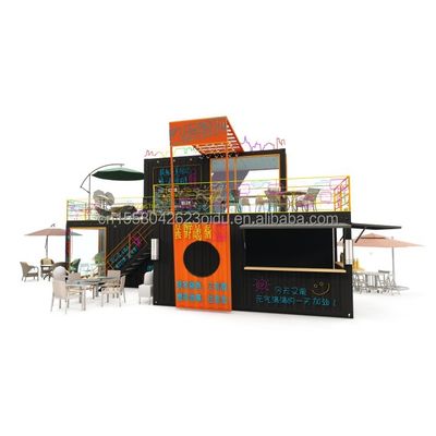 Container d'expédition préfabriqué modifié de 20 pieds 40 pieds Pop Up Café Restaurant Container mobile Bar pour conception modifiée